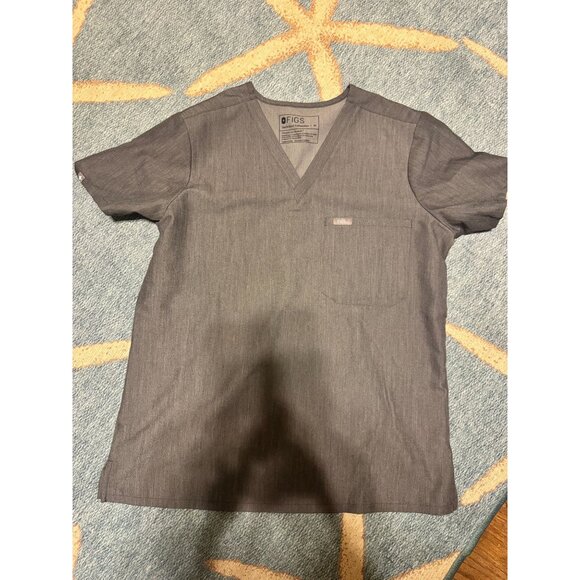 FIGS CATARINA SCRUBS TOP WOMENS IN GRAPHITE GRAY SZ MEDIUM - Picture 1 of 2